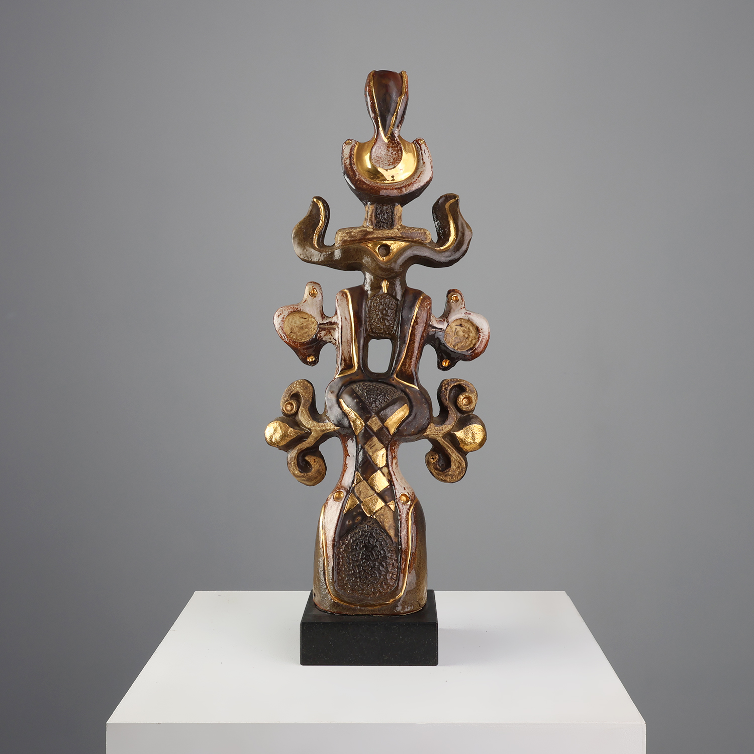 Totem signed and numbered by Elisabeth Vandeweghe for Perignem, Belgium, 1970s-img